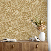 M1781 Sahara Leaf Ochre Wallpaper By Crown
