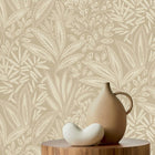 M1782 Sahara Leaf Natural Wallpaper By Crown