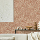 M1783 Sahara Leaf Clay Wallpaper By Crown