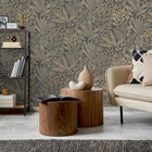 M1785 Sahara Leaf Mocha Wallpaper By Crown
