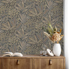 M1785 Sahara Leaf Mocha Wallpaper By Crown