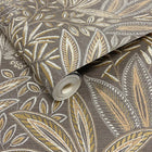 M1785 Sahara Leaf Mocha Wallpaper By Crown
