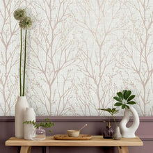 M1874 Lynford Trees Blush Wallpaper by Crown