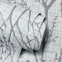 M1877 Lynford Trees Blue Wallpaper by Crown