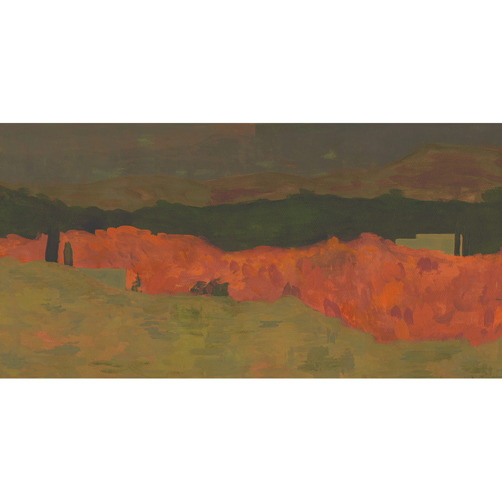 M4101-2 Vergel Red Aniline Mural by Tres Tintas