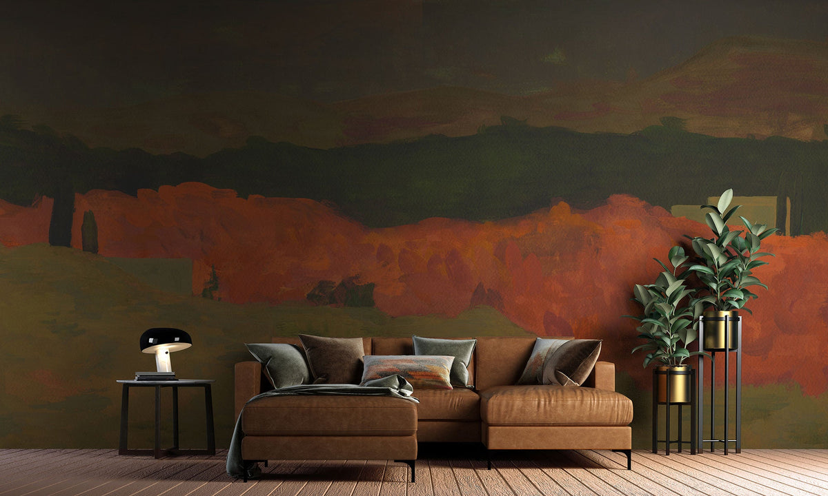 M4101-2 Vergel Red Aniline Mural by Tres Tintas