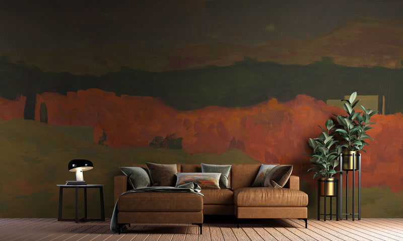 Vergel Red Aniline Mural by Tres Tintas