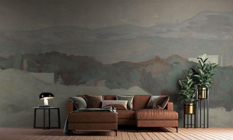 Vergel Blue Aniline Mural by Tres Tintas