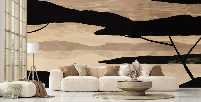Confín Beige Aniline Mural by Tres Tintas