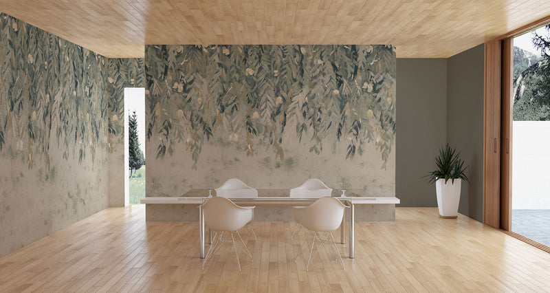 Luna Green Aniline Mural by Tres Tintas