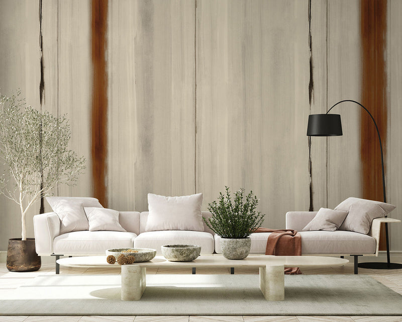 Flama Red Aniline Mural by Tres Tintas