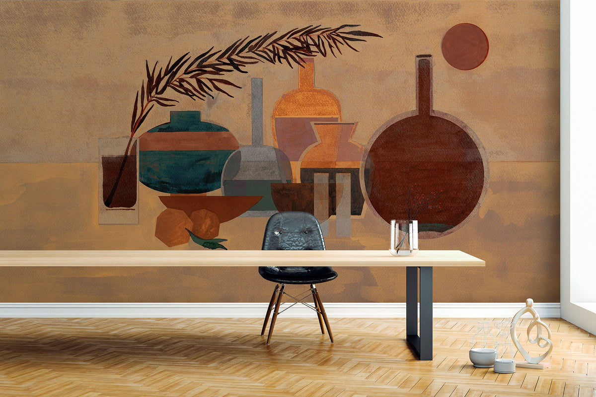M4109-3 Morandi Red Aniline Mural by Tres Tintas