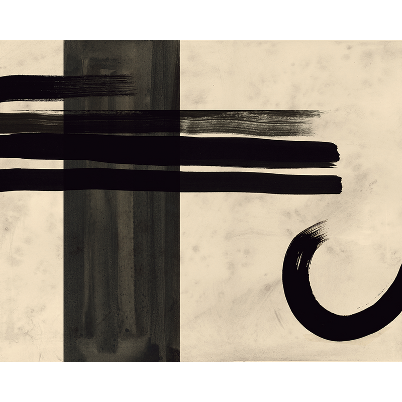 Bosco Black Aniline Mural by Tres Tintas