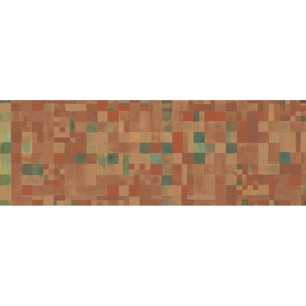 M4117-1 Taracea Red Aniline Mural by Tres Tintas