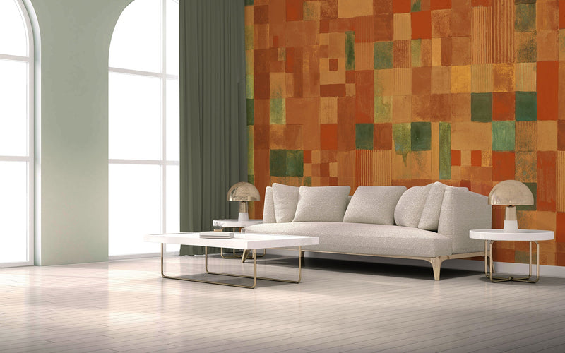 Taracea Red Aniline Mural by Tres Tintas