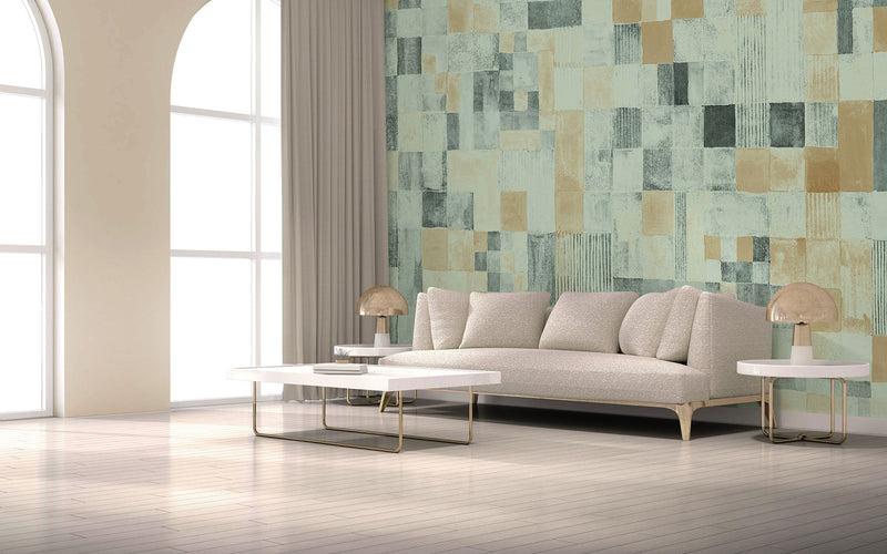 Taracea Blue Aniline Mural by Tres Tintas
