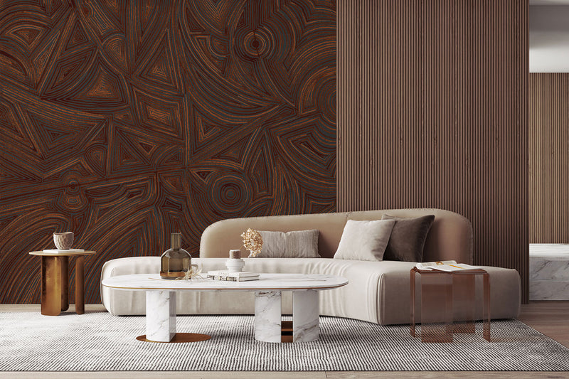 Montaraz Red Aniline Mural by Tres Tintas