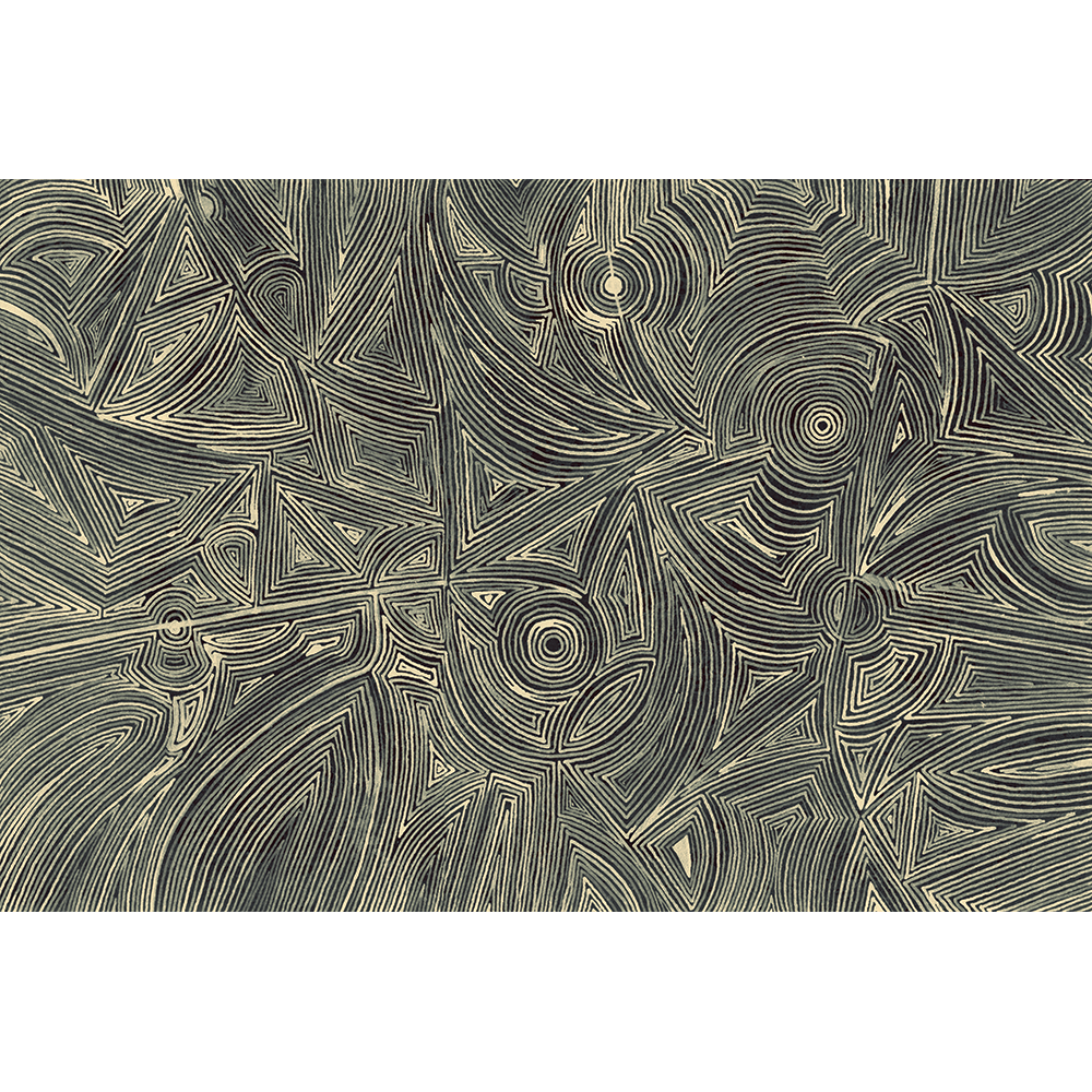 M4121-3 Montaraz Blue Aniline Mural by Tres Tintas