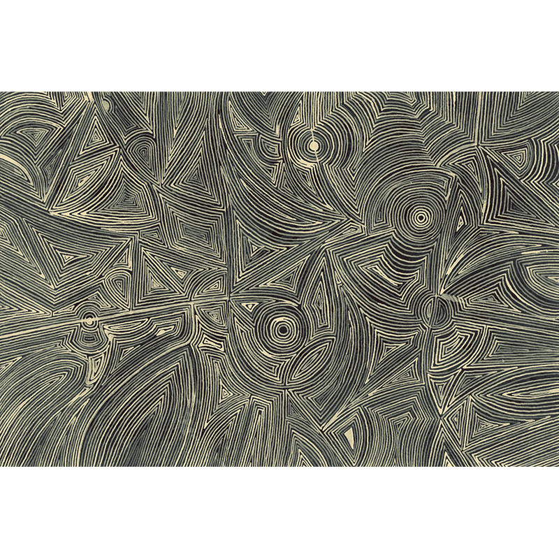 Montaraz Blue Aniline Mural by Tres Tintas