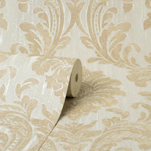 Fine DŽcor Milano Beige Damask M95589 Wallpaper | WallpaperSales
