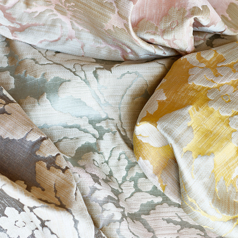 Caserta Damask Manor Pink Fabric by Anna French | AW72980