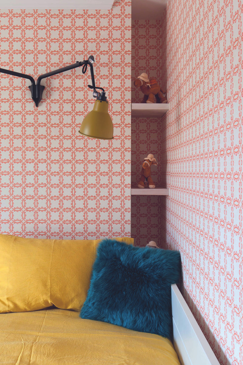 Marimba wallpaper by Christopher Farr Cloth in a room setting