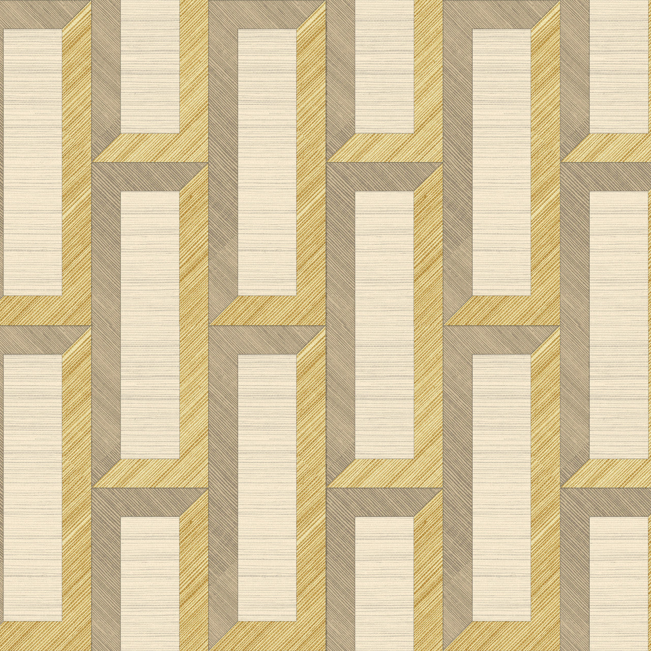 72720 Biseau Marqueterie Gold Orange Ruby Wallpaper By Arte