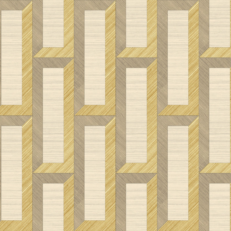 72720 Biseau Marqueterie Gold Orange Ruby Wallpaper By Arte