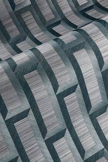 72721 Biseau Marqueterie Turquoise Teal Wallpaper By Arte