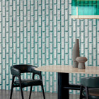 72721 Biseau Marqueterie Turquoise Teal Wallpaper By Arte
