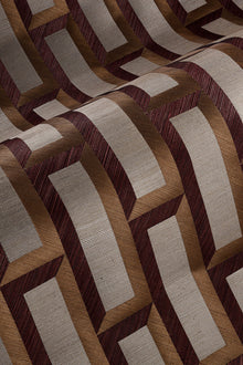 72722 Biseau Marqueterie Copper Red Wallpaper By Arte