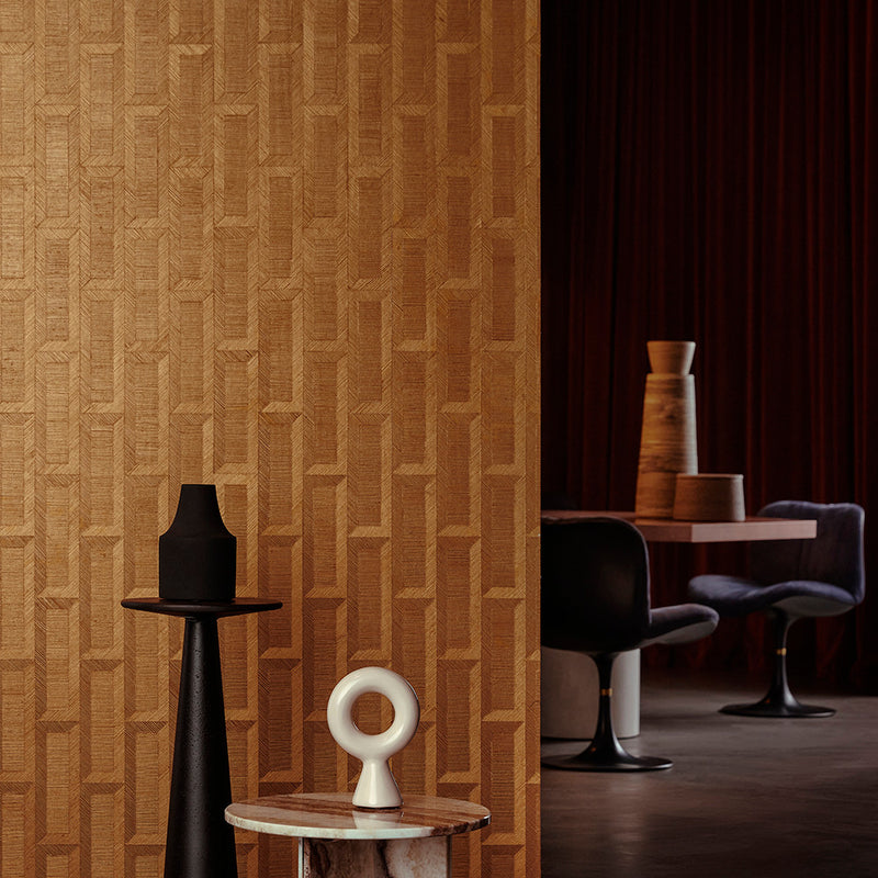 72732 Biseau Marqueterie Sunburst Wallpaper By Arte