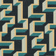 Detour Marqueterie Gold Teal Wallpaper By Arte