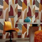 72770 Puzzle Marqueterie Orange Ruby Wallpaper By Arte