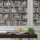 BMCF003/08B Monkey Library Taupes Wallpaper by Brand McKenzie