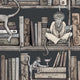 Monkey Library Taupes Wallpaper by Brand McKenzie