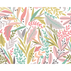 Patterned Leaves Olive  & Blush Mural (Medium) by Origin Murals