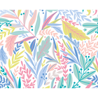 Patterned Leaves Pastel Mural (Large) by Origin Murals