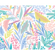 Patterned Leaves Pastel Mural (Large) by Origin Murals