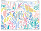Patterned Leaves Pastel Mural (Large) by Origin Murals