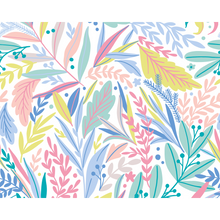 Patterned Leaves Pastel Mural (Medium) by Origin Murals