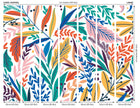 Patterned Leaves Multi Bright Mural (Large) by Origin Murals