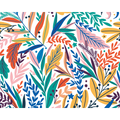 Patterned Leaves Multi Bright Mural (Medium) by Origin Murals