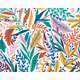 Patterned Leaves Multi Bright Mural (Medium) by Origin Murals