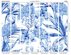 Paradise Flamingo Cobalt Mural (Large) by Origin Murals