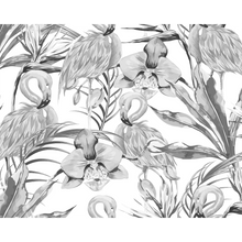 Paradise Flamingo Noir Mural (Large) by Origin Murals
