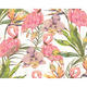 Paradise Flamingo Watermelon Mural (Medium) by Origin Murals