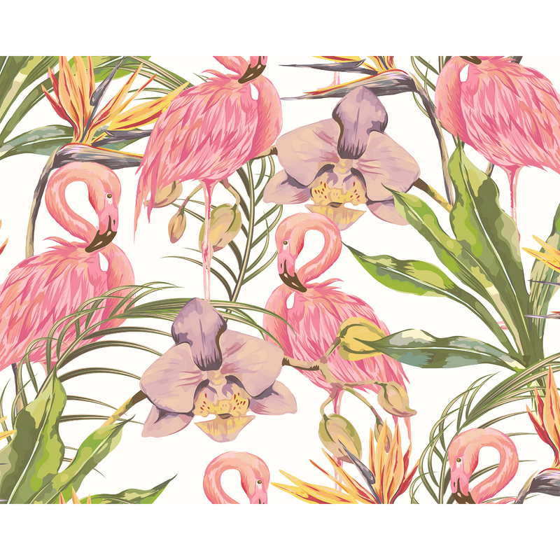 Paradise Flamingo Watermelon Mural (Medium) by Origin Murals