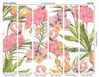 Paradise Flamingo Watermelon Mural (Medium) by Origin Murals