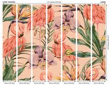 Paradise Flamingo Coral Mural (Large) by Origin Murals